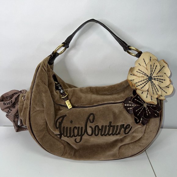 Juicy Couture Handbags - NWOT Large Juicy Couture Vintage Velour Purse Bag